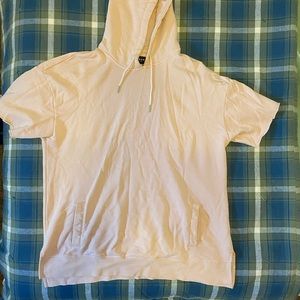 PacSun Short Sleeve Hoodie Boxy Fit Light Pink- NWOT
